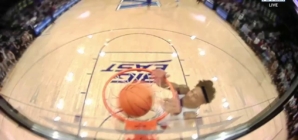 Cam Whitmore throws down a fast break dunk to extend VIllanova's lead over DePaul