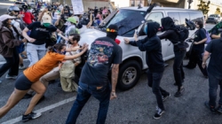 Photos: Anti-ICE protests gets heated on ‘National Shutdown’ day