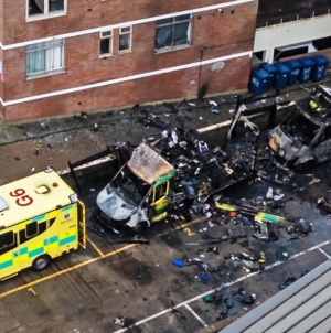 Jewish volunteer ambulances set on fire in London in apparent antisemitic attack