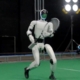 Robot tennis player shows real-time AI reactions