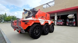 Firefighting robot helps crews scout dangerous buildings