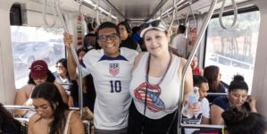 Passengers ride L.A. Metro in droves as World Cup mania sweeps SoCal