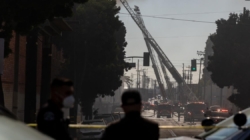 What are the smoke and health risks from the Boyle Heights fire?