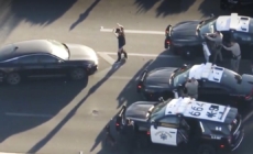 Double-murder suspect caught after CHP deploys spike strips, uses PIT maneuver