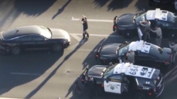 Double-murder suspect caught after CHP deploys spike strips, uses PIT maneuver