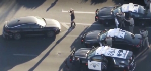 Double-murder suspect caught after CHP deploys spike strips, uses PIT maneuver