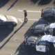 Double-murder suspect caught after CHP deploys spike strips, uses PIT maneuver