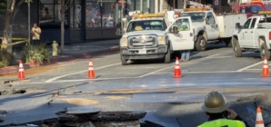 Sunset Boulevard in West Hollywood floods after water main break