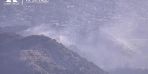 Firefighters battling brush fire in Burb